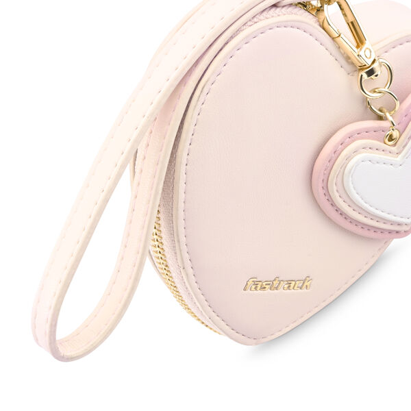 Fastrack HeartPop Clutch, Made with High-Quality Faux Leather, Versatile and Durable Design, Gold Metal Accents, with FauX-Leather Wrist Loop and Heart Charms - image number 4