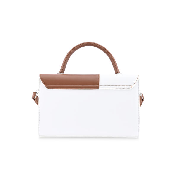 Fastrack Snap and Style Satchel in White and  Tan - image number 4