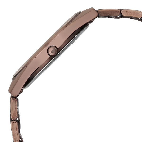 Fastrack Gelato Brown metal strap watch with Chocolate dial for Guys - image number 4