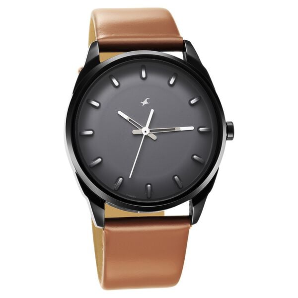 Fastrack After Dark Blue Dial Leather Strap Watch for Guys - image number 1