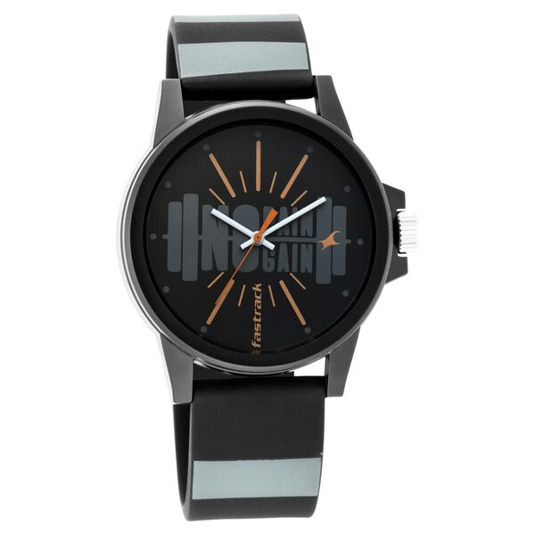 Fastrack Fastfit Quartz Analog Black Dial Bicolour Silicone Strap Unisex Watch - image number 0
