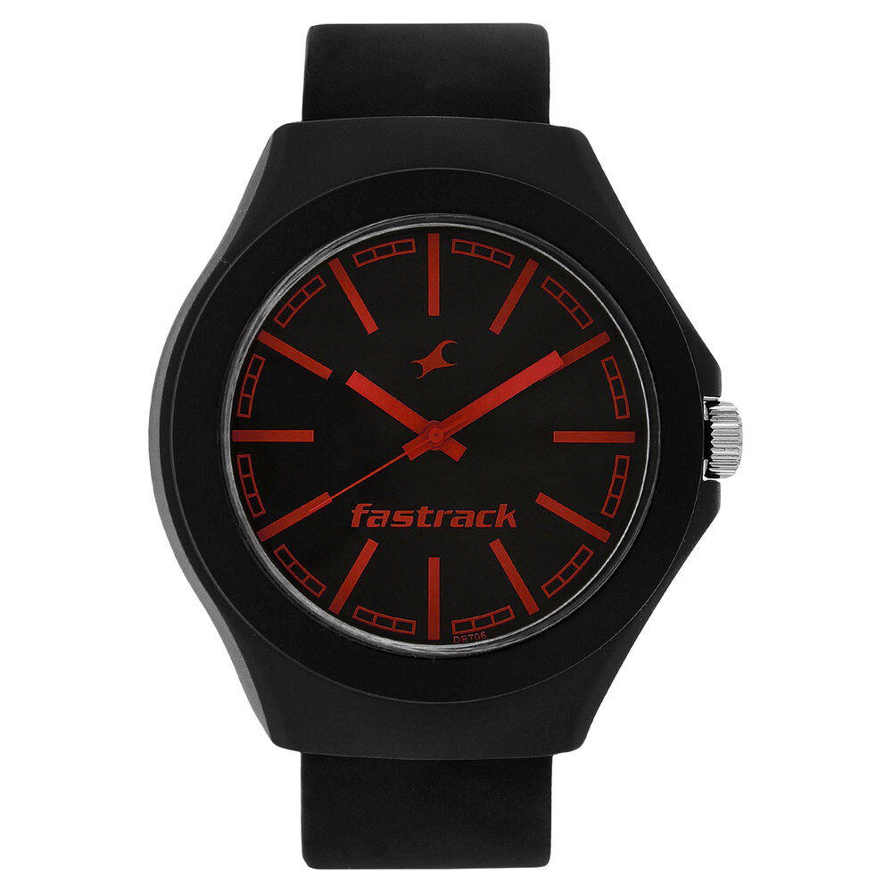 Fastrack Quartz Analog Black Dial Plastic Strap Watch for Unisex