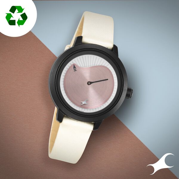 Fastrack Revibe Quartz Analog White Dial Fabric Strap Watch for Girls - image number 0