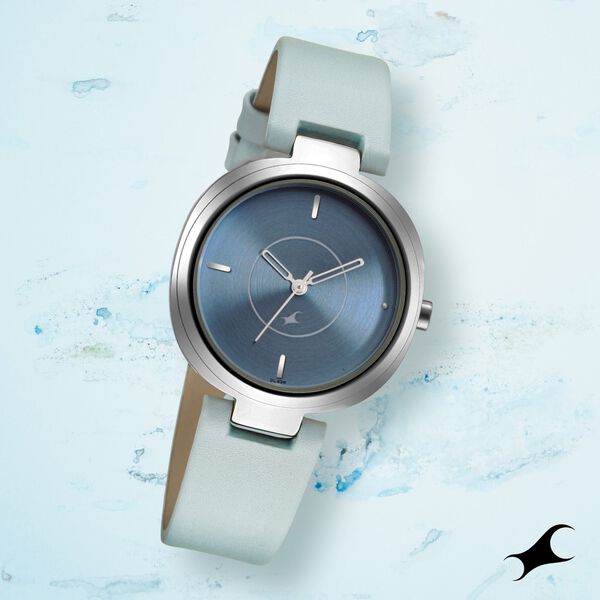 Fastrack Stunners Quartz Analog Blue Dial Leather Strap Watch for Girls - image number 0