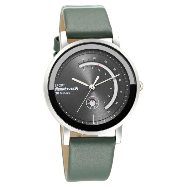 Fastrack Wear Your Look Quartz Analog with Day and Date Grey Dial Leather Strap Watch for Girls - image number 0