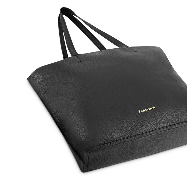 Fastrack Casual Tote in Black with Zip Closure - image number 5