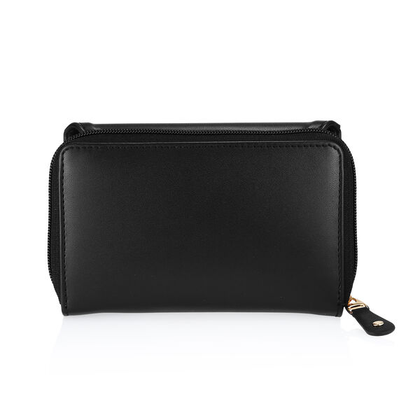 Fastrack Jet Black Zip around Wallet - image number 2