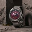 Fastrack Wild Analog with Burgandy Dial Gun Metal Strap Watch for Guys - image number 1