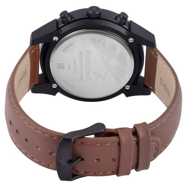 Fastrack Modular Quartz Analog Blue Dial Leather Strap Watch for Guys - image number 4