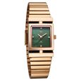 Vyb Showstopper By Fastrack Quartz Analog Green Dial Rose Gold Stainless Steel Strap Watch For Girls - image number 2