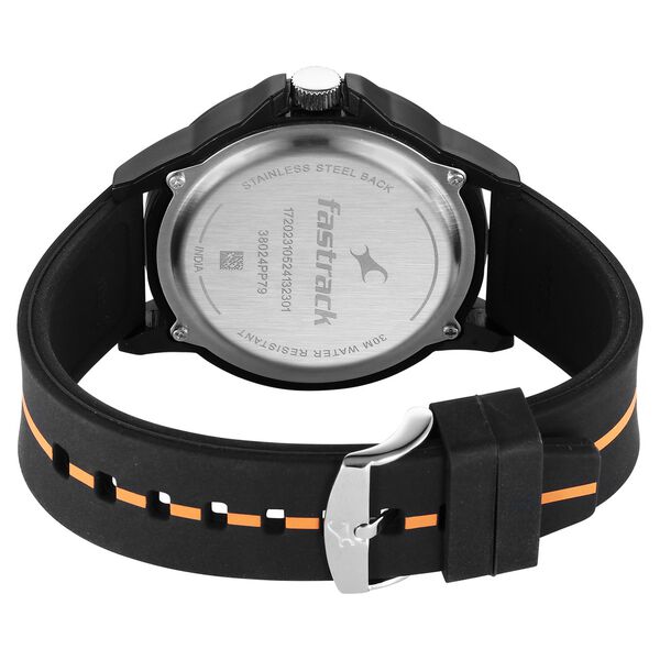 Fastrack Tees Urbanique Quartz Analog Black Dial Silicon Strap Watch For Unisex - image number 4