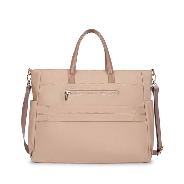 Nylon edit laptop tote -  beige - image number 5