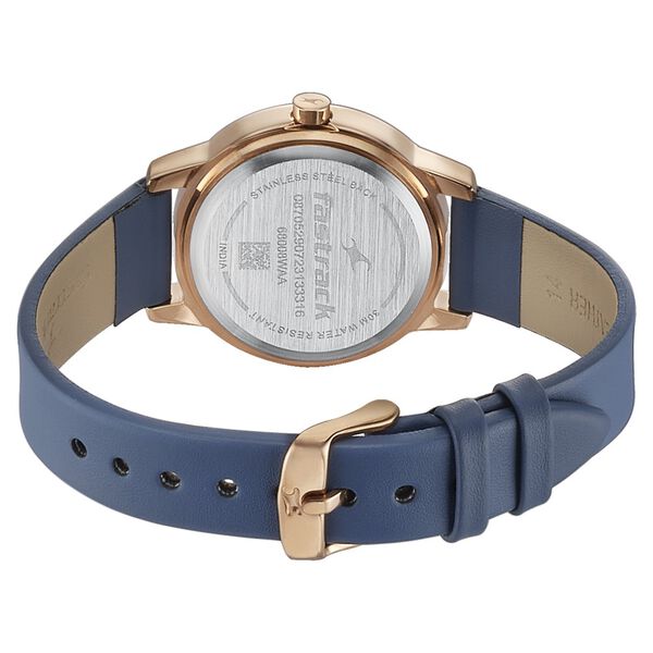 Fastrack Pulse Quartz Analog Blue Dial Leather Strap Watch for Girls - image number 4