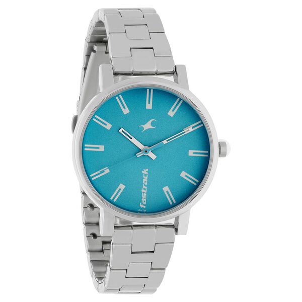 Fastrack Fundamentals Quartz Analog Blue Dial Stainless Steel Strap Watch for Girls - image number 1