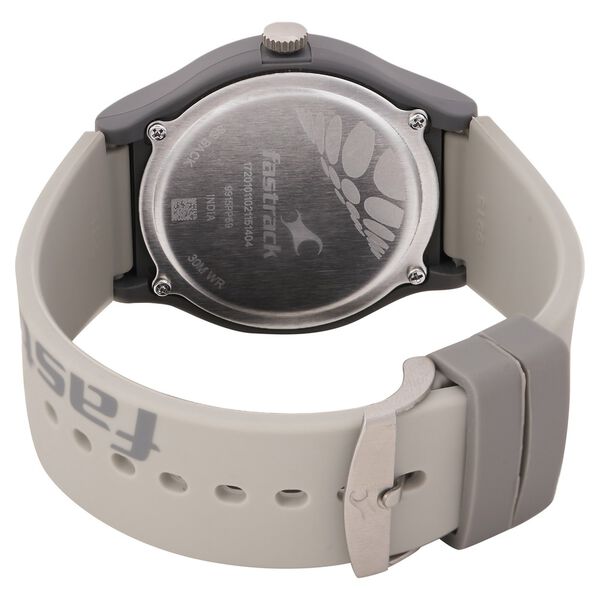 Fastrack Quartz Analog Grey Dial Silicone Strap Watch for Unisex - image number 4