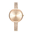 Fastrack Vyb Starlet Quartz Analog Golden Dial Metal Strap Watch for Girls