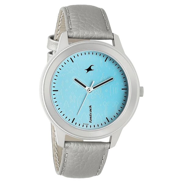 Fastrack Road Trip Quartz Analog Blue Dial Leather Strap Watch for Girls - image number 1