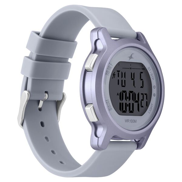 Fastrack Street Line Digital Dial Purple Silicone Strap Watch for Girls - image number 4