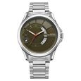 Fastrack Groove Quartz Analog with Date Green Dial Silver Stainless Steel Strap Watch For Guys - image number 1