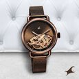 Fastrack Automatics Brown Dial Stainless Steel Strap Watch for Girls - image number 3
