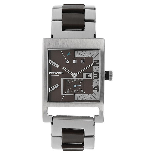Fastrack Quartz Analog Brown Dial Stainless Steel Strap Watch for Guys - image number 0