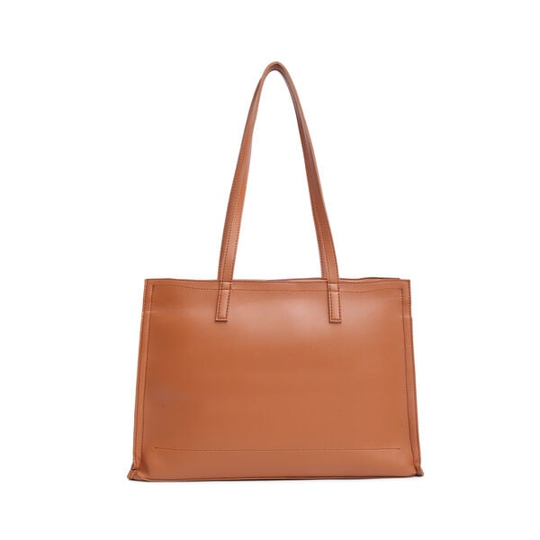 Fastrack Chic Spacious Laptop Tote Bag for Women | Stylish Casual Bag for Ladies, Women, Girls | College, Work Bag Made of High-Quality Faux Leather (Tan) - image number 2