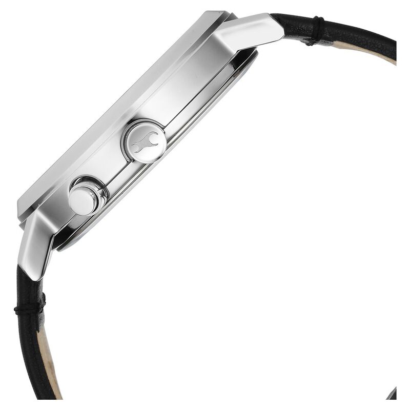 Fastrack Tick Tock Black Dial Quartz Multifunction Watch for Guys