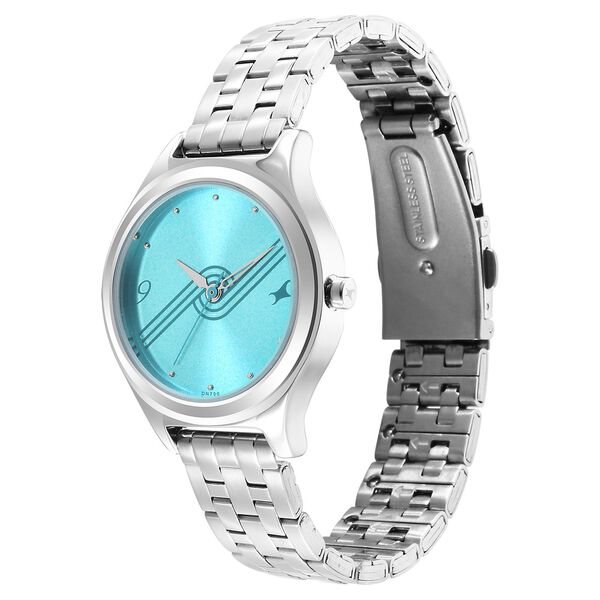 Fastrack Stunners Blue Dial Metal Strap Watch for Girls - image number 2