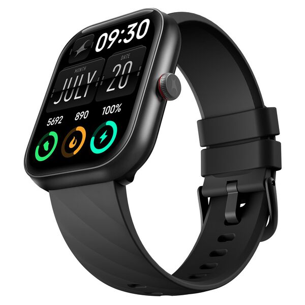 Fastrack Kruz+ 4.85 CM Super HD Display with Functional Crown with Black Silicone Strap Smart Watch for Unisex - image number 1