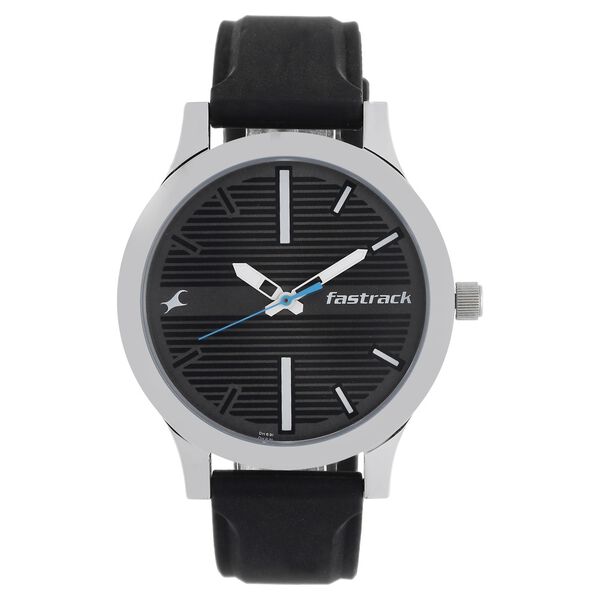 Fastrack Quartz Analog Grey Dial Silicone Strap Watch for Guys - image number 0