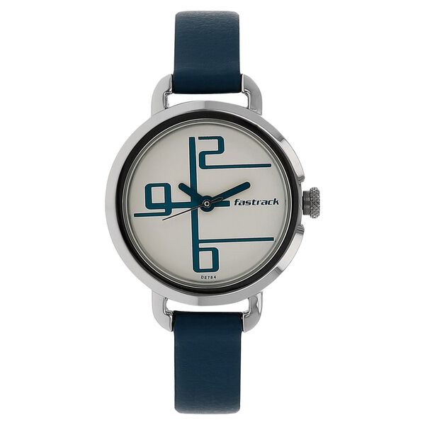 Fastrack Quartz Analog White Dial Leather Strap Watch for Girls - image number 0