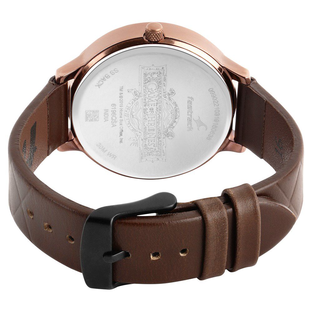 Fastrack Game Of Thrones Quartz Analog Black Dial Leather Strap