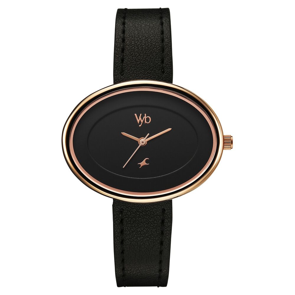 Buy Online Vyb Mirage By Fastrack Quartz Analog Black Dial Black