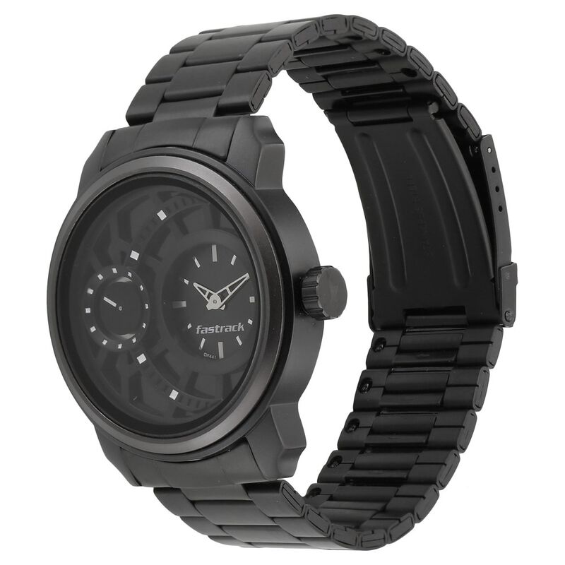 Fastrack Quartz Analog Black Dial Stainless Steel Strap Watch for Guys - image number 1