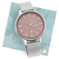 Fastrack Ruffles Quartz Analog with Day and Date Pink Dial Stainless Steel Strap Watch for Girls - image number 0