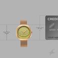Fastrack Gelato rosegold analog mesh strap watch with Matcha green dial for Girls - image number 3
