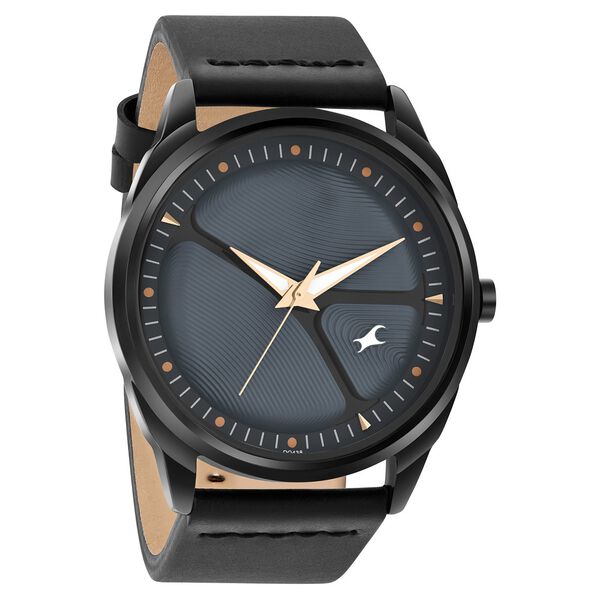 Fastrack MetaWe Quartz Analog Grey Dial Leather Strap Watch For Guys - image number 1