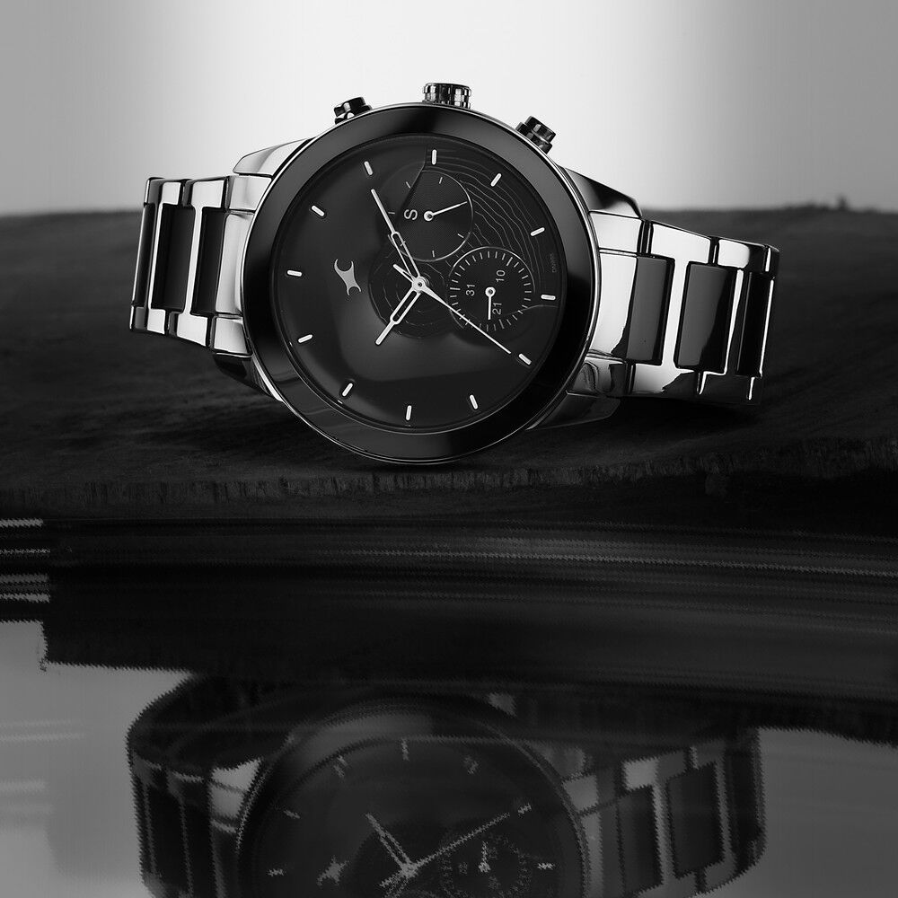 Fastrack watches black shop metal