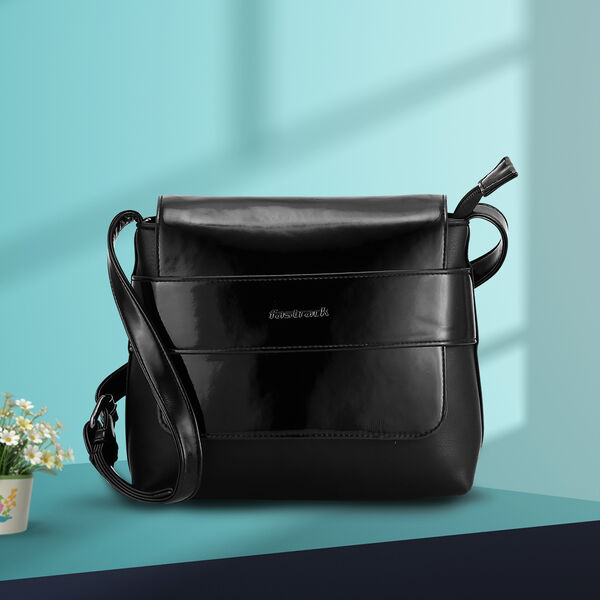 Fastrack Casual Sling Bag with Adjustable Sling in Black - image number 0