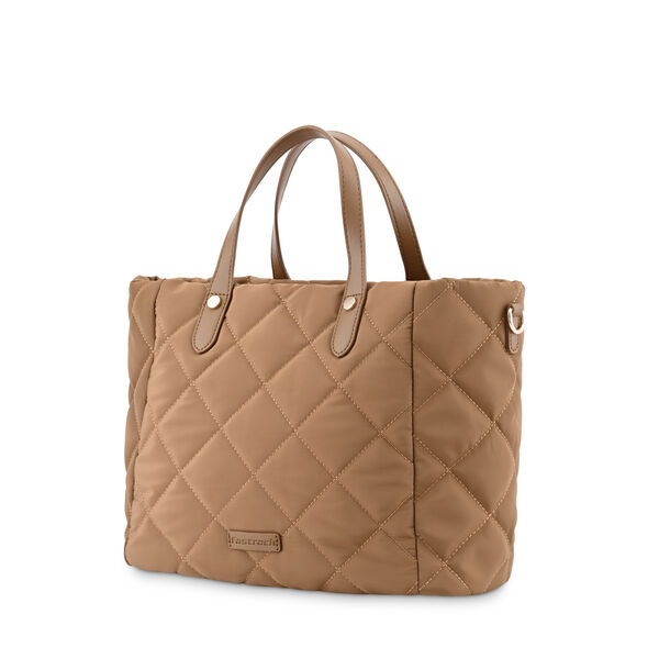Fastrack Quilted Nylon Tote in Tan - image number 3
