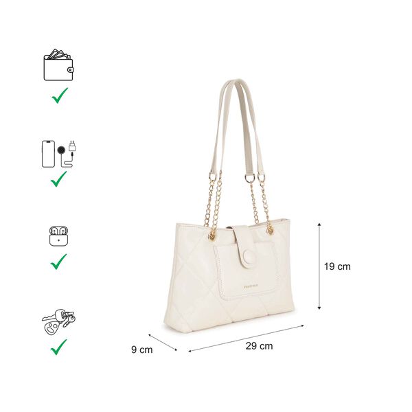 Fastrack buttonup shoulder bag - white - image number 8
