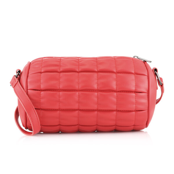 RED QUILTED SLING BAG - image number 1