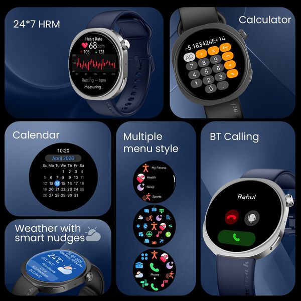 Fastrack Revoltt R3 Pro Smartwatch with 1.43" AMOLED Display Dynamic 60Hz Refresh SpO2 Sleep Functional Crown IP68 - image number 7
