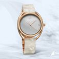 Fastrack Younique Quartz Analog Pink Color Mother Of Pearl Dial Acetate And Metal Strap Watch For Girls