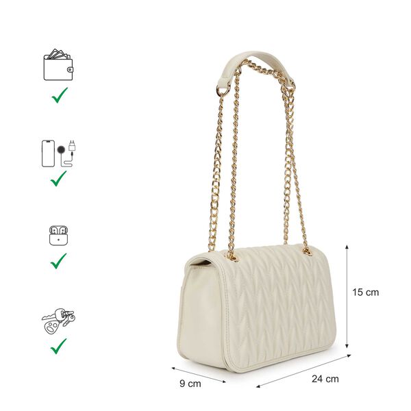 Quiltgrid white shoulder bag - image number 2
