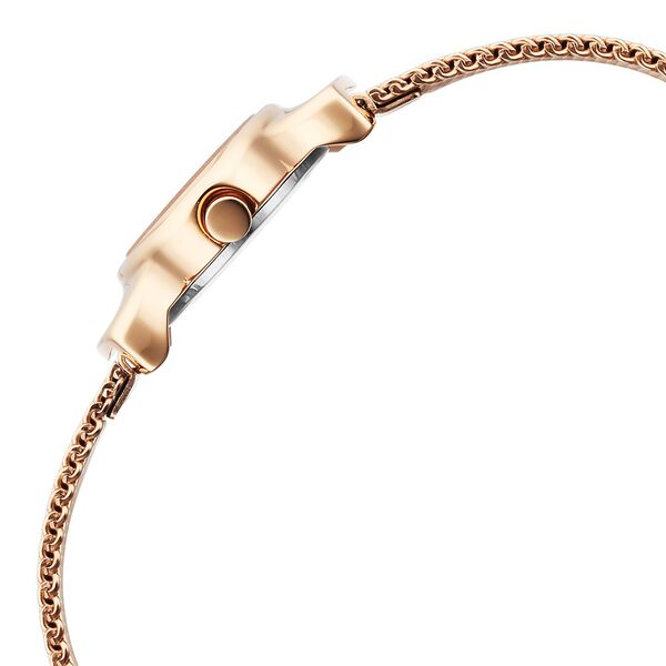 Fastrack Pulse Quartz Analog White Dial Rose Gold Stainless Steel Strap Watch For Girls - image number 3