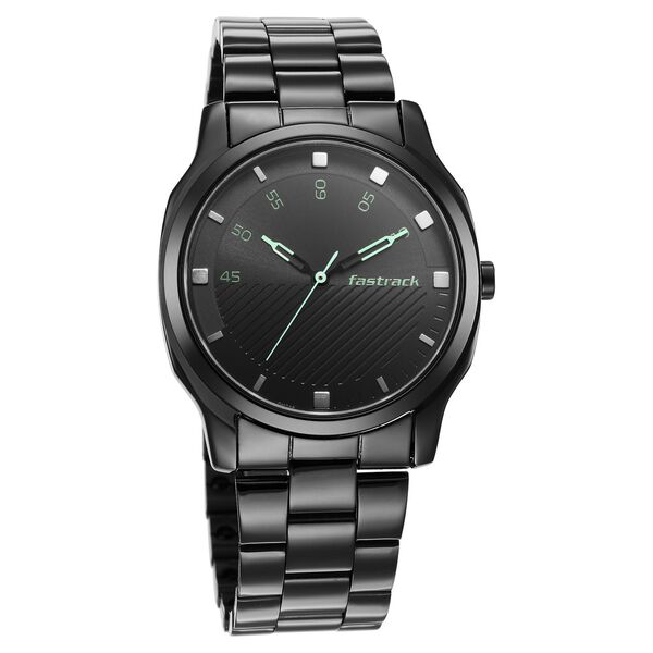 Fastrack Stunners Quartz Analog Black Dial Stainless Steel Strap Watch for Guys - image number 1