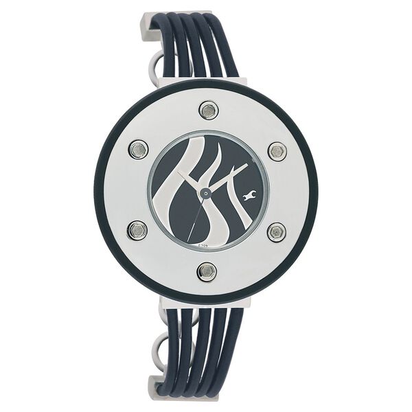 Fastrack Quartz Analog Black Dial Leather Strap Watch for Girls - image number 0