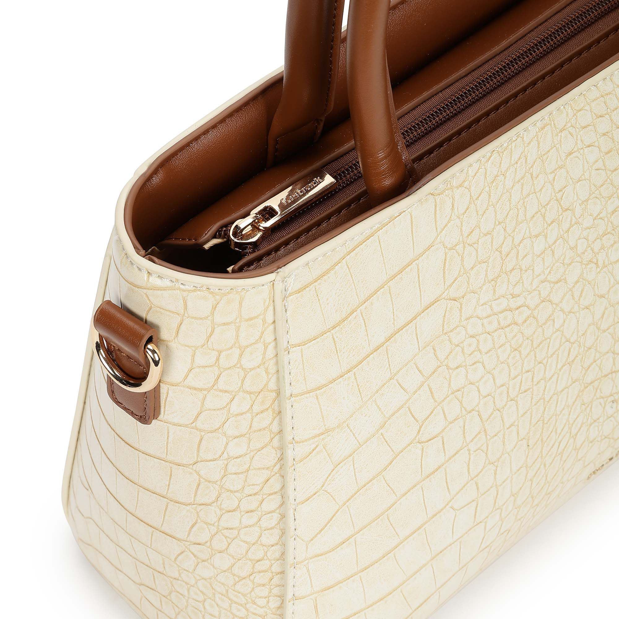 Buy Online Croco Chic Satchel - f253sames12wh1 | Fastrack