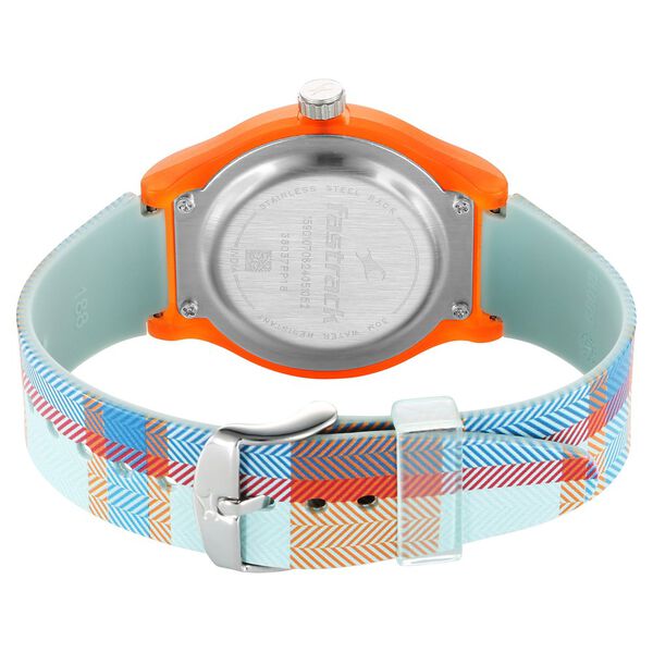 Fastrack Tees Urbanique Quartz Analog Orange Dial Silicon Strap Watch For Girls - image number 4